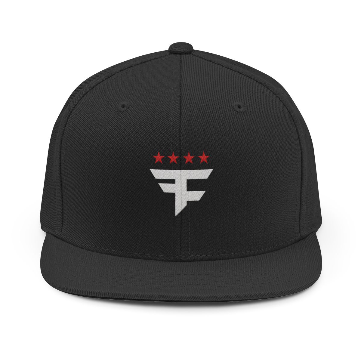 Four Star 3D Snapback Hat (Black)
