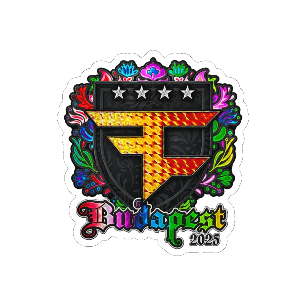 FaZe Clan Holographic Budapest CS2 Sticker | Bold Gamer Decal