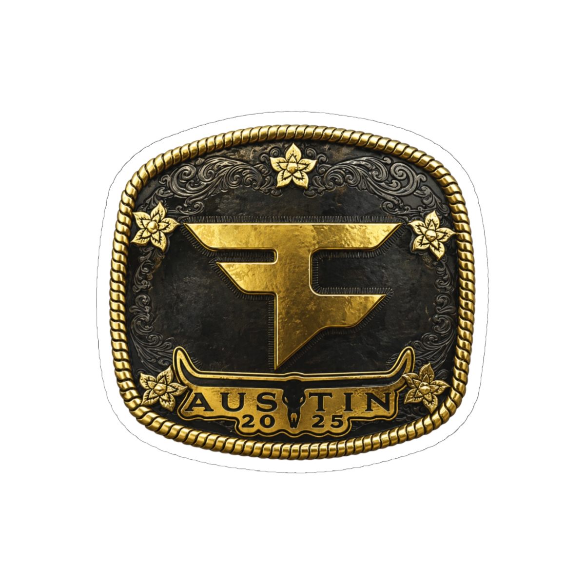 FaZe Clan Austin Gold Edition CS2 Art Sticker | Bold Esports Decal - FaZe official Stickers merch