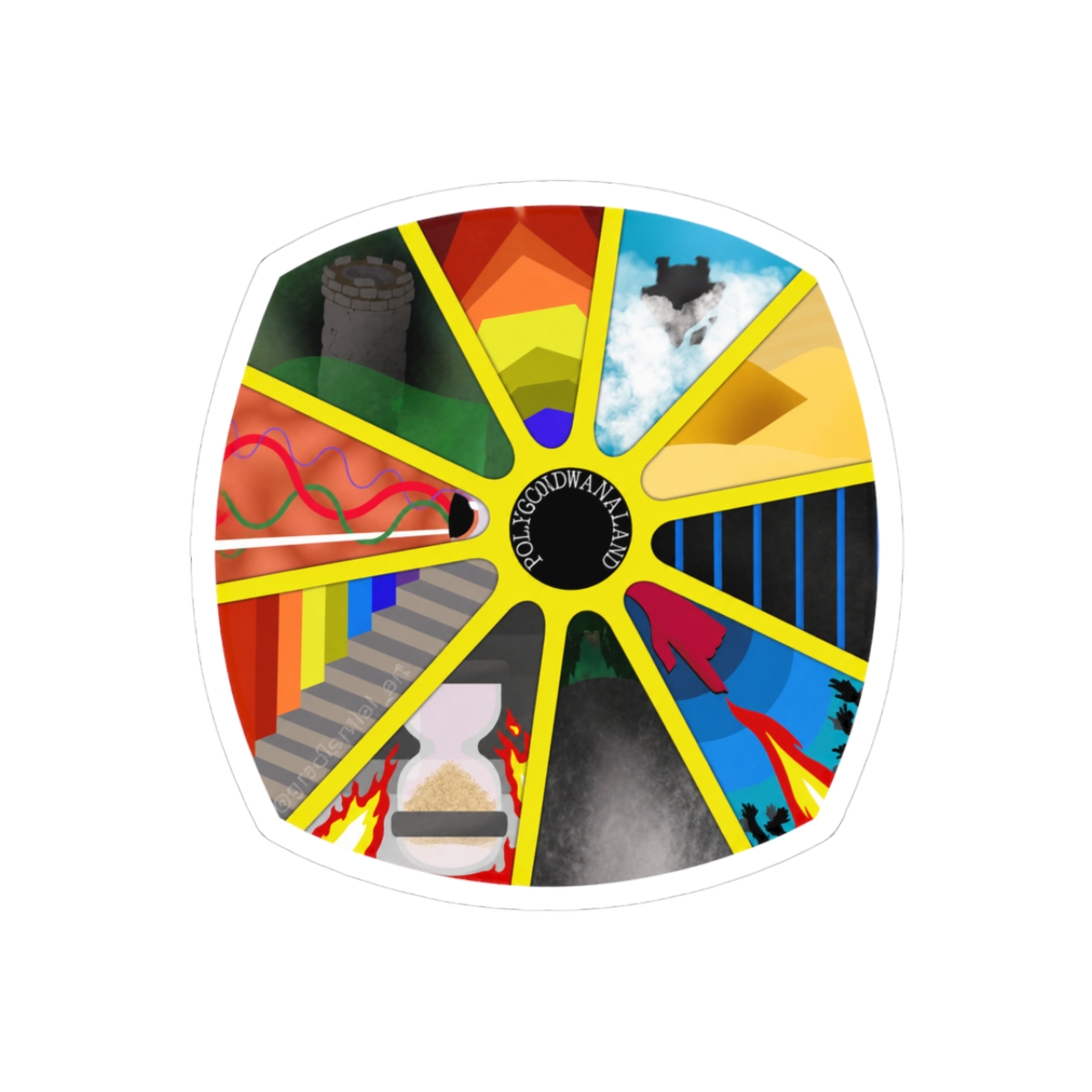 King Gizzard Lizard Wizard Polygondwanaland Minimalist Album Cover Sticker - Official stickers merchandise