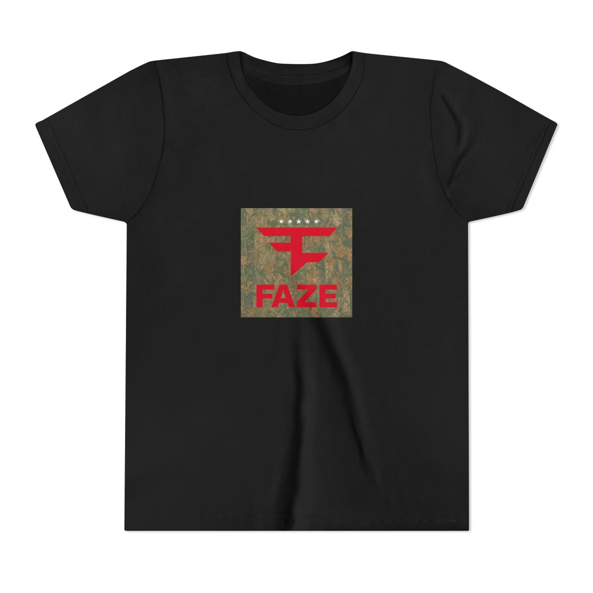 Four Star Left Chest Kids Tee (Camo)